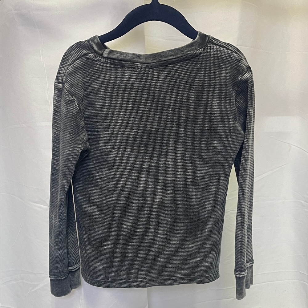 Mish Boys kids Astronaut Guitar waffle knit Long Sleeve Tee - Black size 6 - Picture 2 of 4